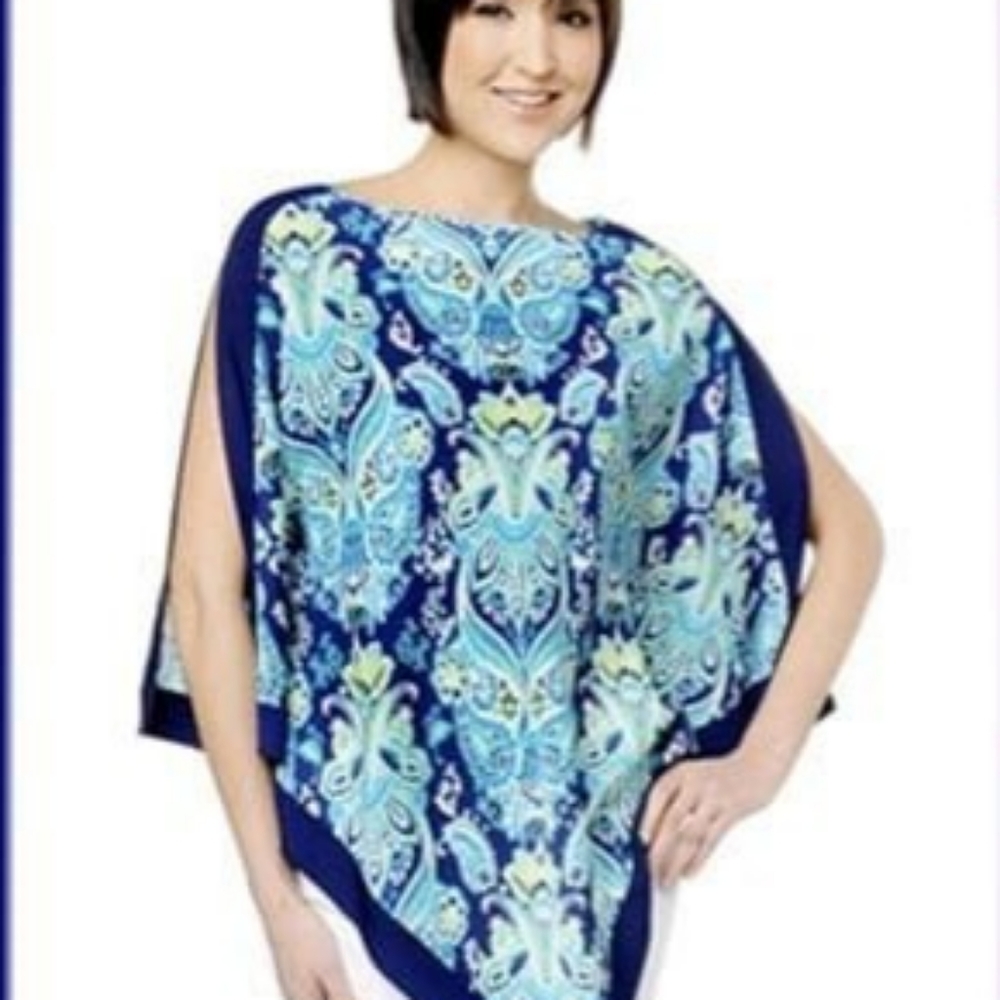 Completely Me By Liz Lange Poncho Tunic Top Size XL